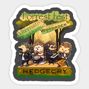 Hedgehog rocker, rock band Sticker